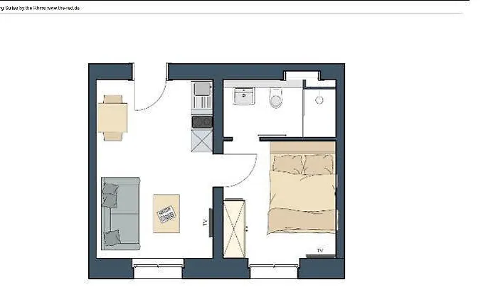 Lejlighedshotel The Red - Living Suites By The Rhine Düsseldorf